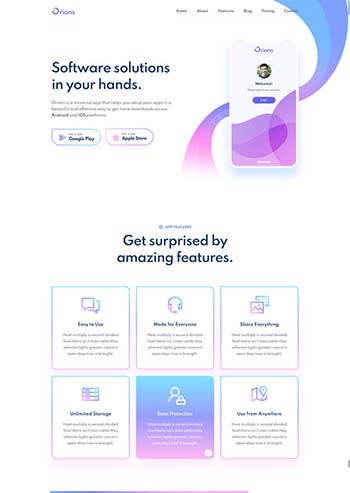 app软件应用程序html网站模板