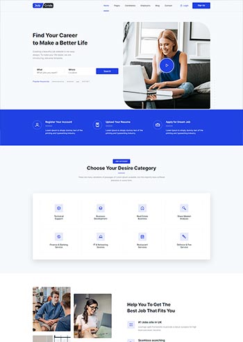 招聘求职平台公司网站html模板