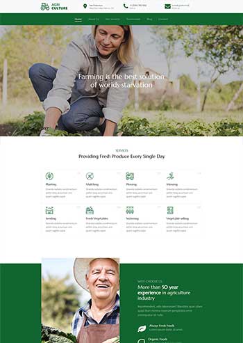 绿色有机果蔬农场Bootstrap静态模板