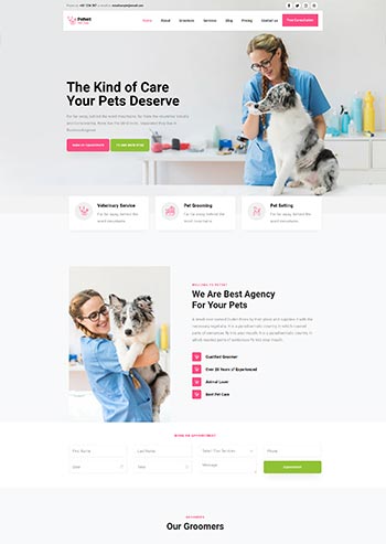 宠物诊所宠物医院html网站模板