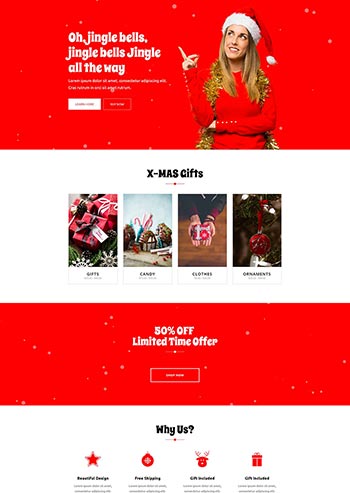 圣诞节平安夜单页HTML网页模板