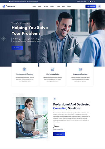 企业咨询商业策划公司html5网站模板