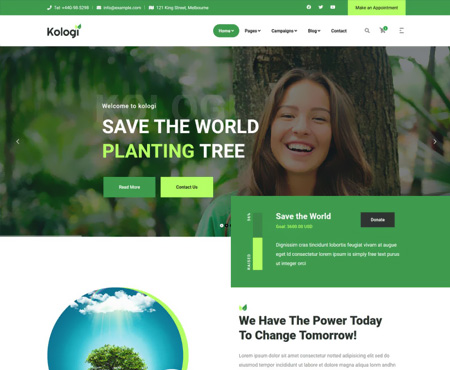 绿色公益环境保护html网站模板