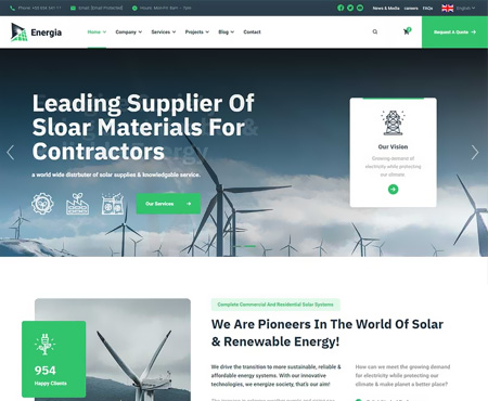 绿色新能源科技企业html模板