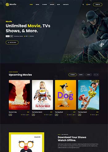 在线电影视频播放平台html网站模板