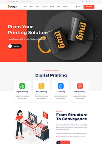 广告设计印刷平面设计公司html网站模板
